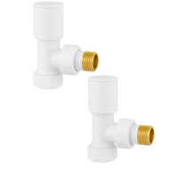 Комплект угловых кранов Warm Well 1/2" white